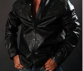 long sleeve leather shirt mens