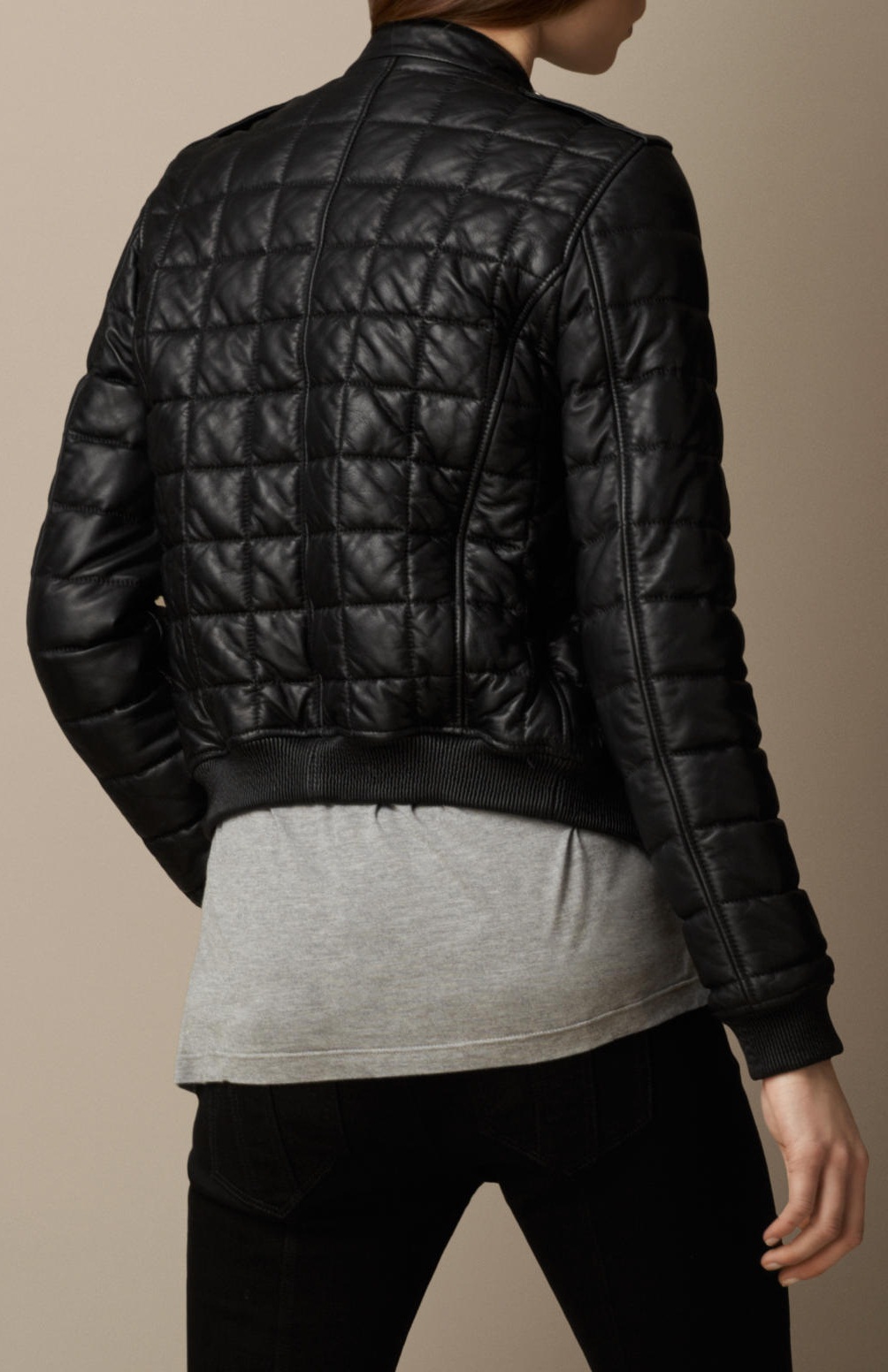 Handmade Women Quilted Leather Jacket Black Handmade Women Quilted Leather Jacket Black Jackets Biker On Luulla
