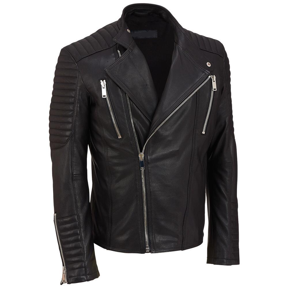 Handmade Men S Black Biker Leather Jacket Mens Handmade Men S Black Biker Leather Jacket Mens Plus Size Jackets