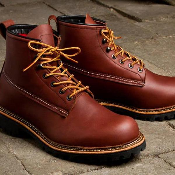 Handmade Men Genuine Leather Boots, Mens Brown Ankle High Leather Boots